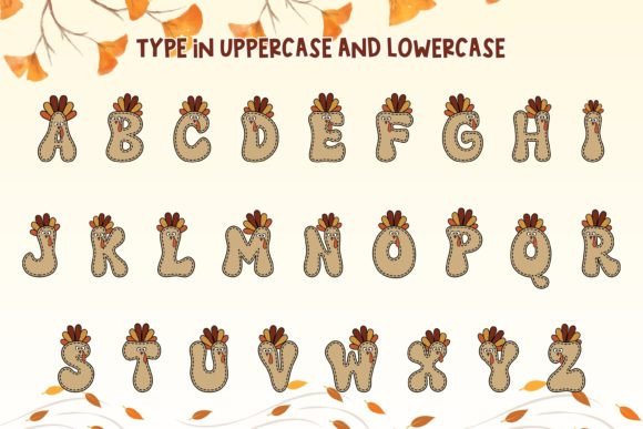 Retro Turkey Font PNG with transparent background - Preview 1