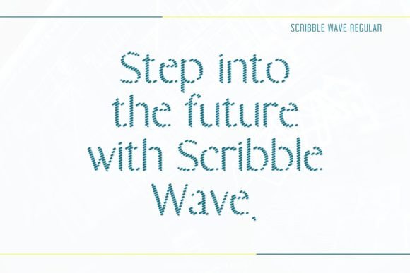 Scribble Wave Font PNG with transparent background - Preview 2