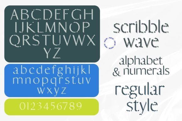 Scribble Wave Font PNG with transparent background - Preview 4