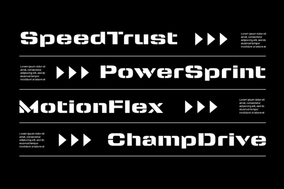 Shock Surgent Font PNG with transparent background - Preview 2