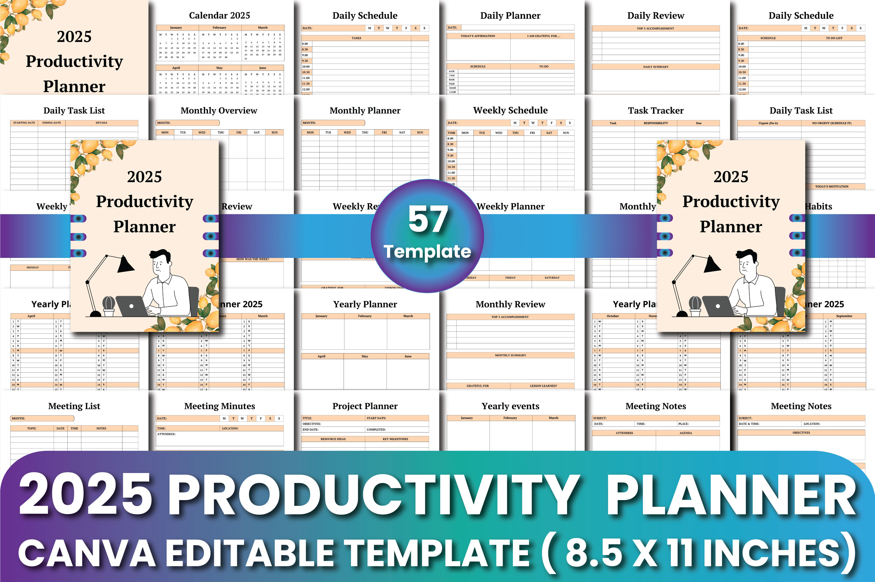 2025 Productivity Planner Graphic by KDPSQUAD · Creative Fabrica