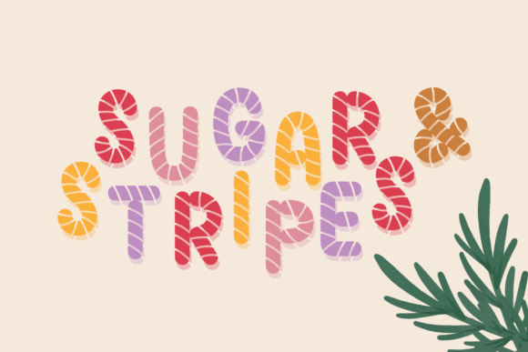Candy Cane Font - Preview 3