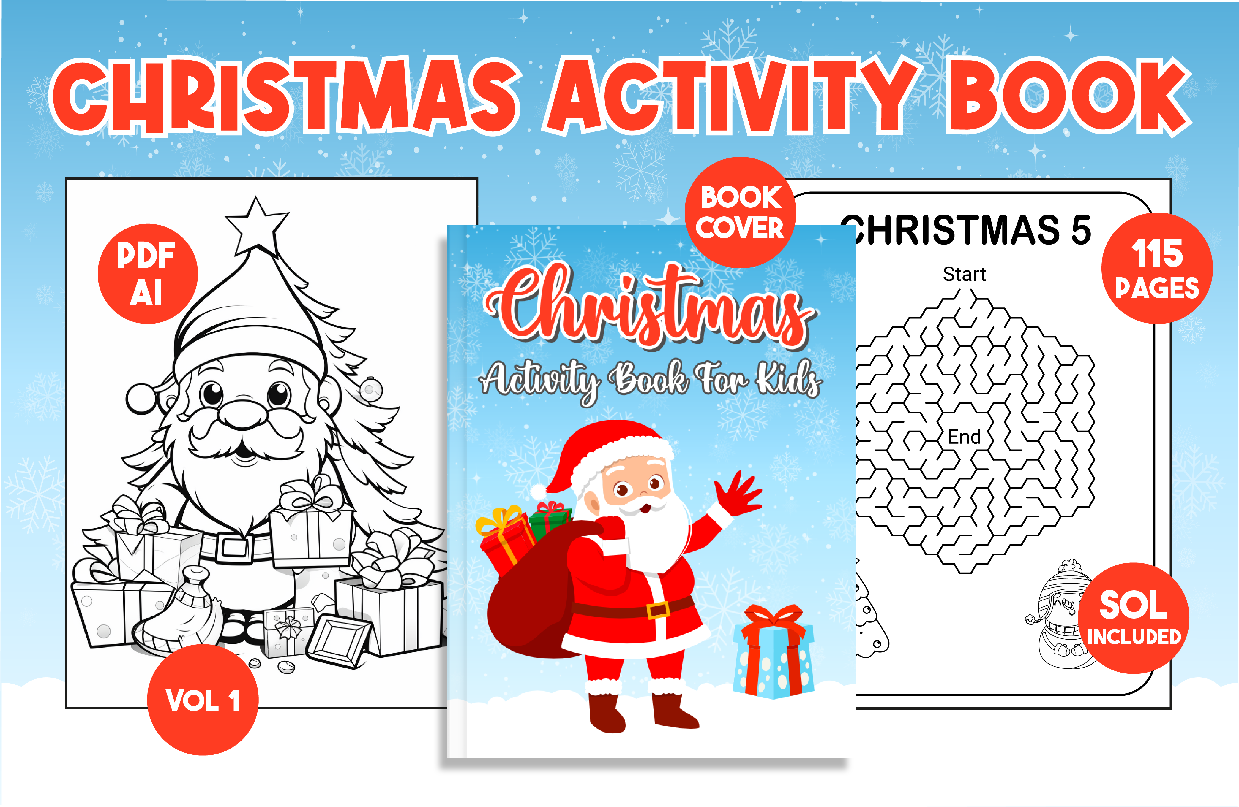 Christmas Activity Book for Kids