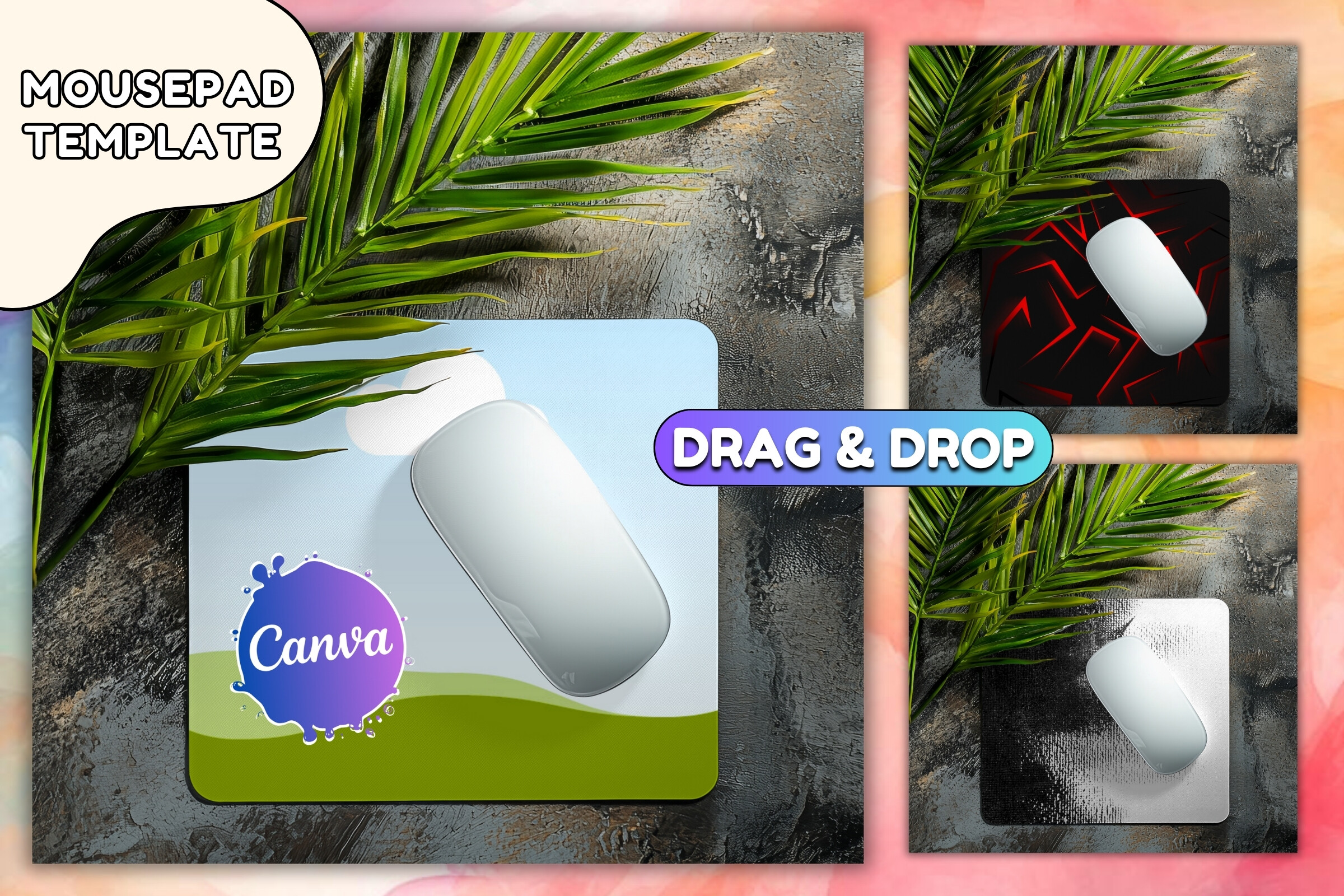 Desk Mat Mockup Canva Mousepad Template