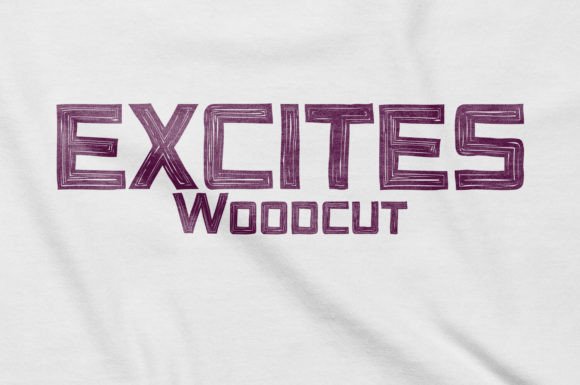 Excites Woodcut Font - Preview 2