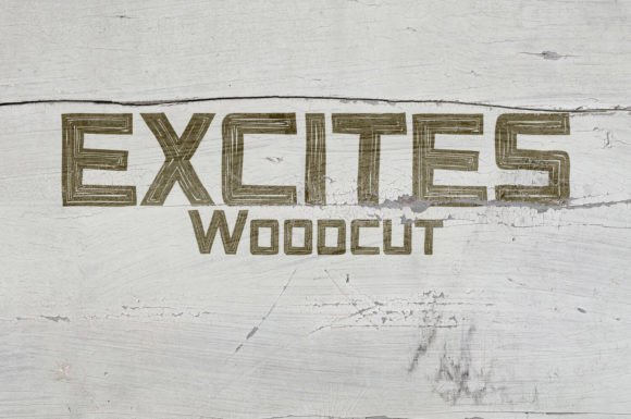 Excites Woodcut Font - Preview 3