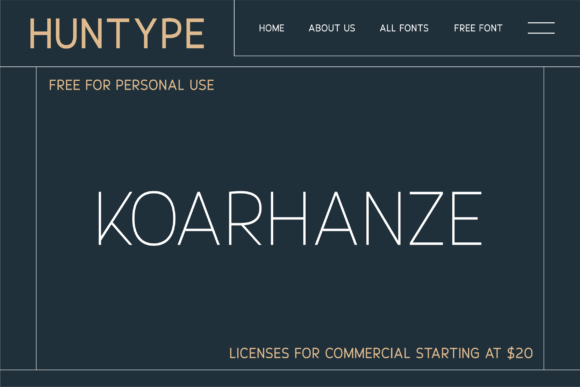 Koarhanze Font PNG with transparent background - Preview 1