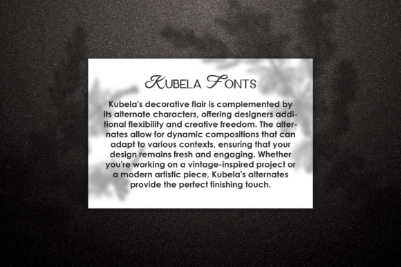 Kubela Font PNG with transparent background - Preview 3