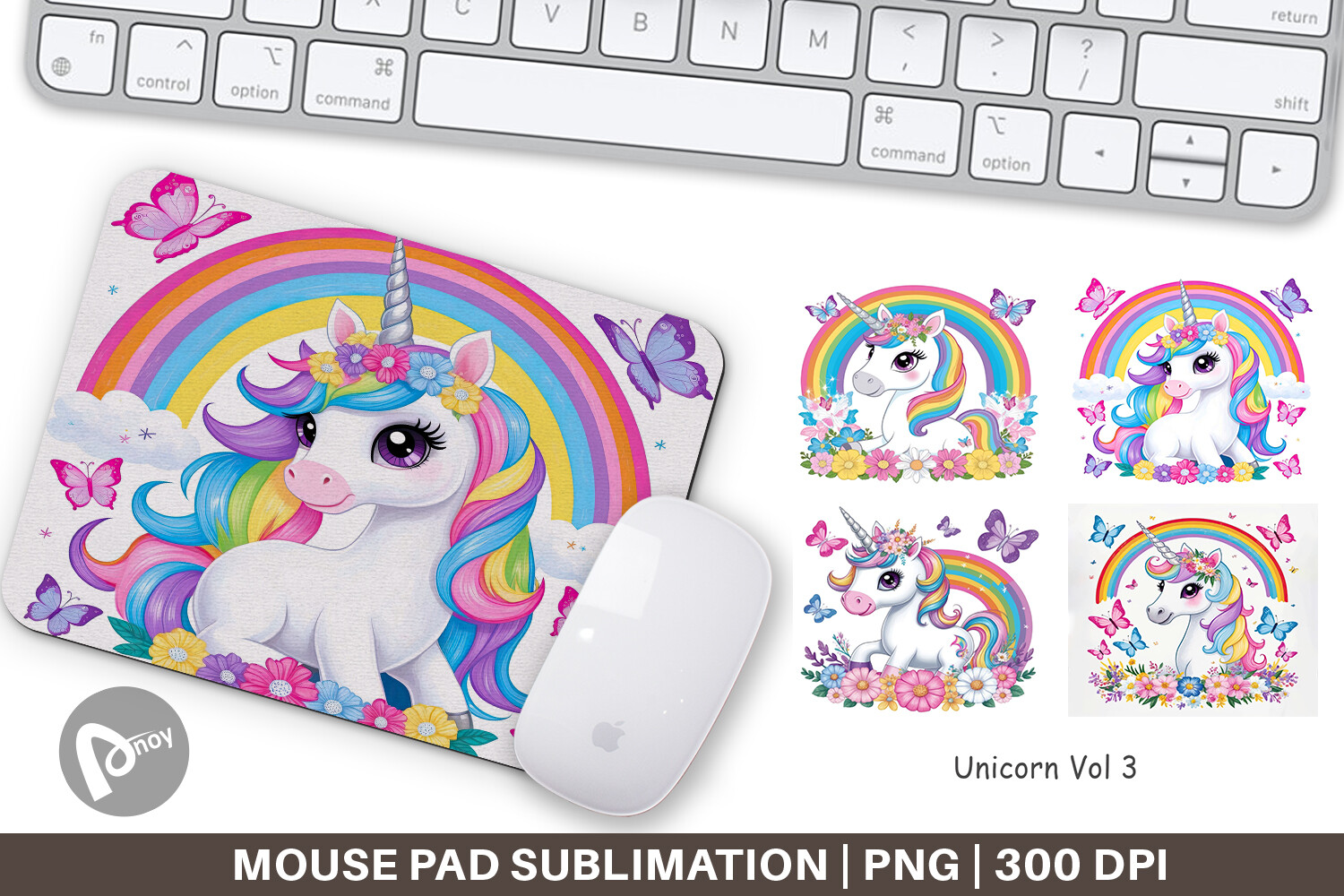 Mouse Pad Unicorn Graphic by Artnoy · Creative Fabrica