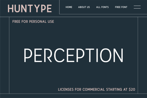 Perception Font PNG with transparent background - Preview 1