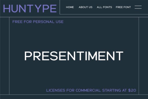 Presentiment Font PNG with transparent background - Preview 1