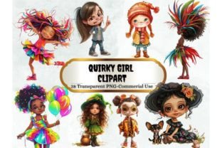 Quirky Girl Clipart Graphic by HubbaDigitals · Creative Fabrica