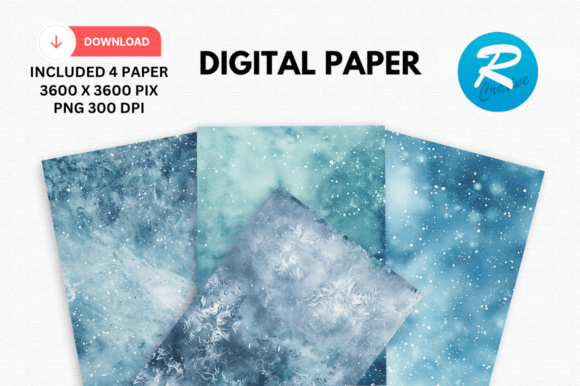 Winter Snow Texture Digital Paper Design