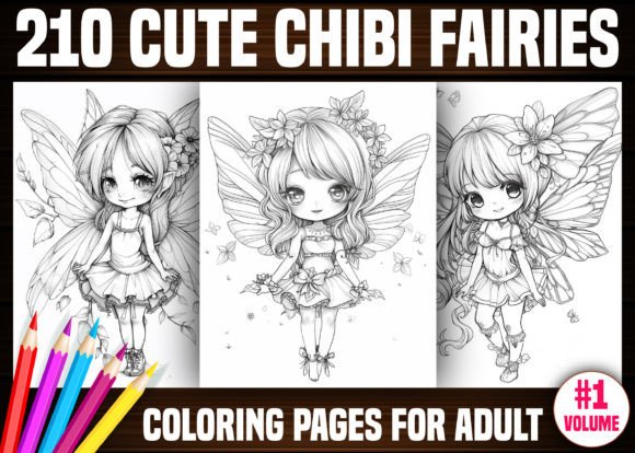 210 Cute Chibi Fairies Coloring Pages