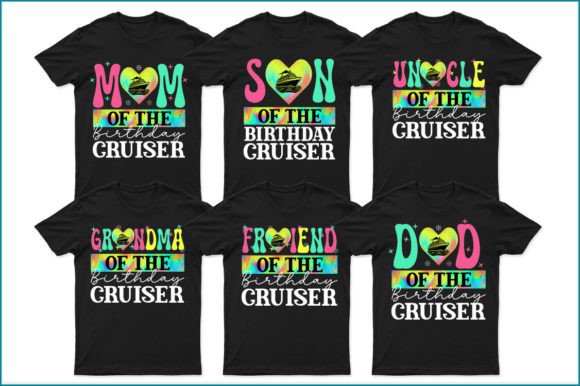Preview of Birthday Cruiser Family T-Shirt Svg T-shirt, sticker, and sublimation design