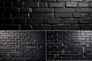 Black Painted Brick Wall Texture Graphic by Rashed Hasan · Creative Fabrica
