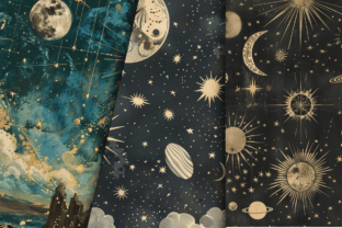 Celestial Celestial Digital Paper Bundle Graphic by Regulrcrative ...