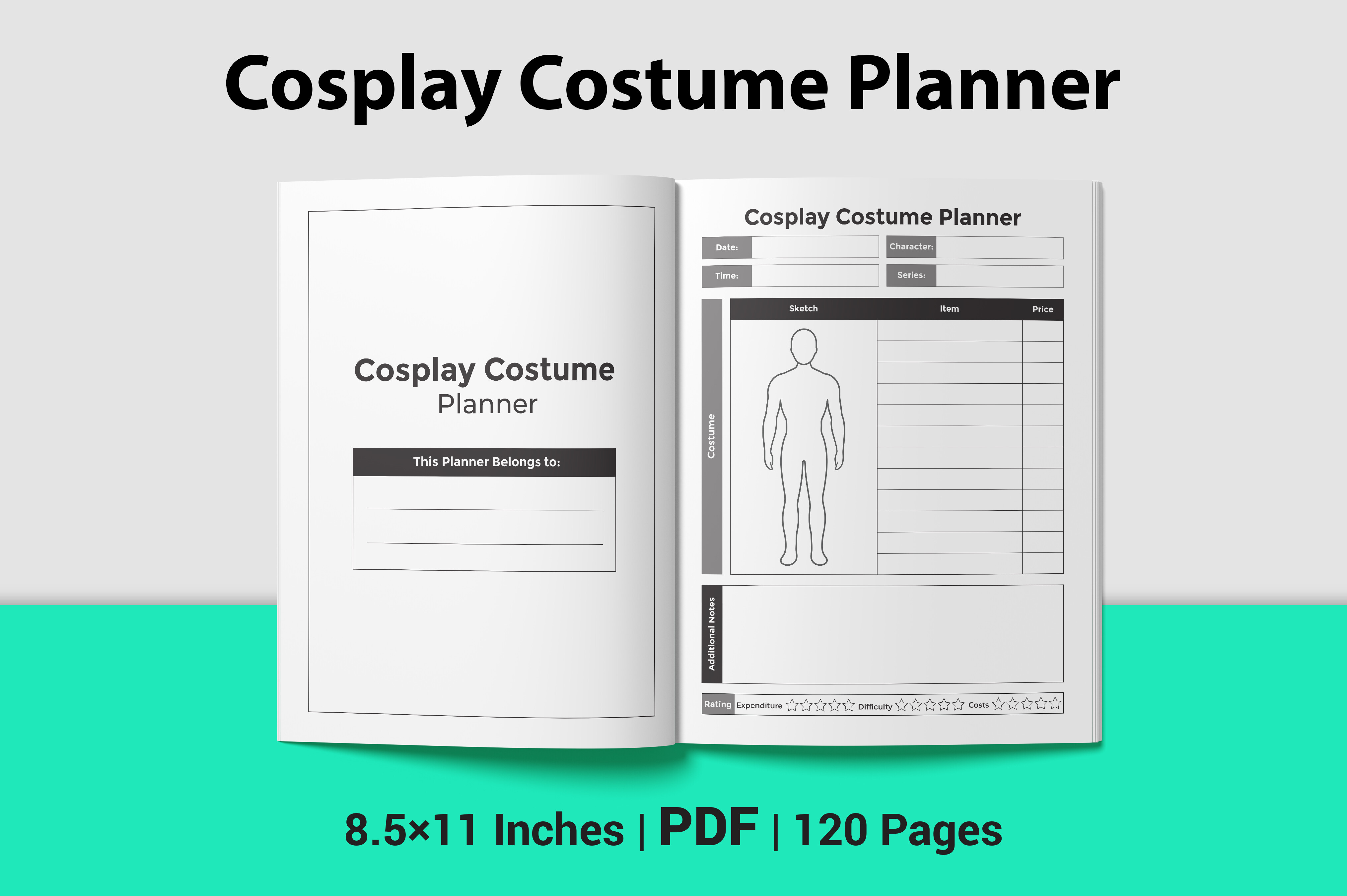 Cosplay Costume Planner Graphic by KDP Unique · Creative Fabrica