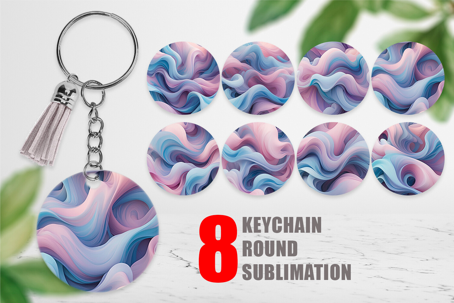 Key Chain Flow Keychain Pastel Cloud Flow Graphic by Artnoy · Creative Fabrica