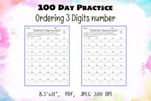 Ordering 3 Digit Numbers Practice Graphic by HappyDesign · Creative Fabrica