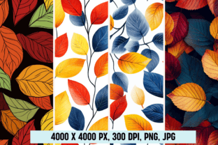 Autumn Leaves Seasonal Seamless Patterns Graphic by DogSassy Designs ...