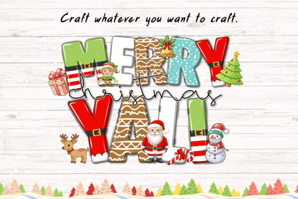 Christmas Set Font PNG with transparent background - Preview 3