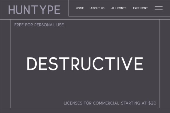 Destructive Font PNG with transparent background - Preview 1