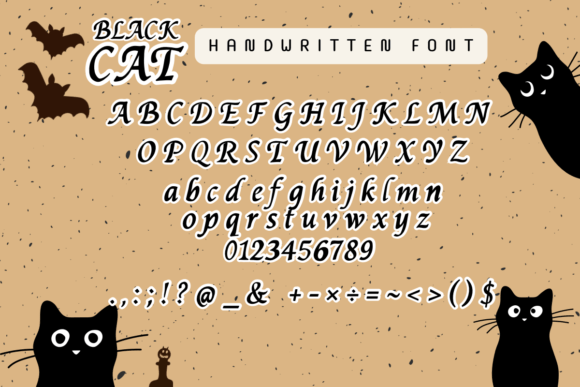Halloween Black Cat Font - Preview 1