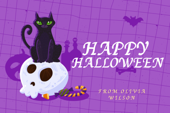 Halloween Black Cat Font - Preview 2