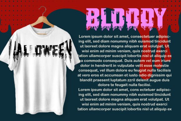 Halloween Bloody Font PNG with transparent background - Preview 1