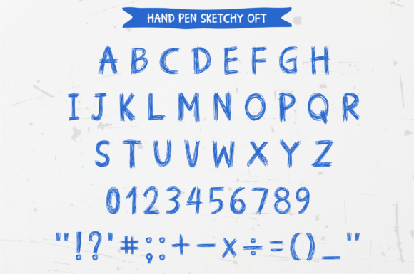 Hand Pen Sketchy Font - Preview 2