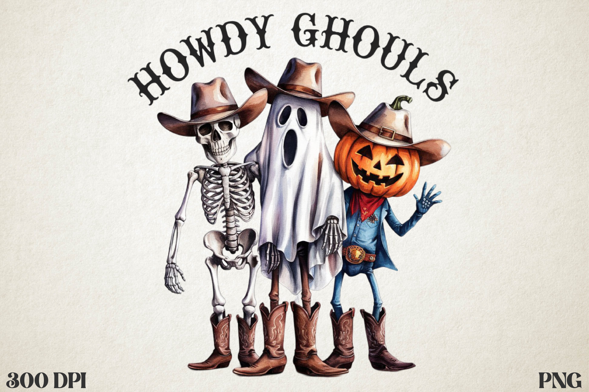 Howdy Ghouls Png, Halloween Png Graphic by WatercolorArtist · Creative ...