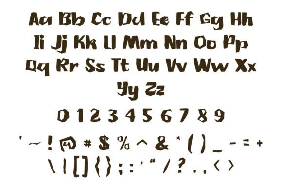 Jagged Font PNG with transparent background - Preview 1