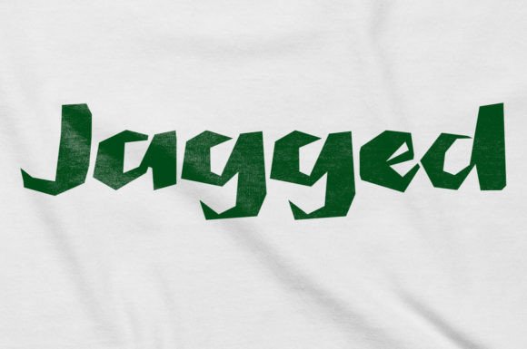 Jagged Font PNG with transparent background - Preview 2
