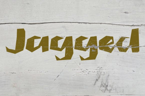 Jagged Font PNG with transparent background - Preview 3