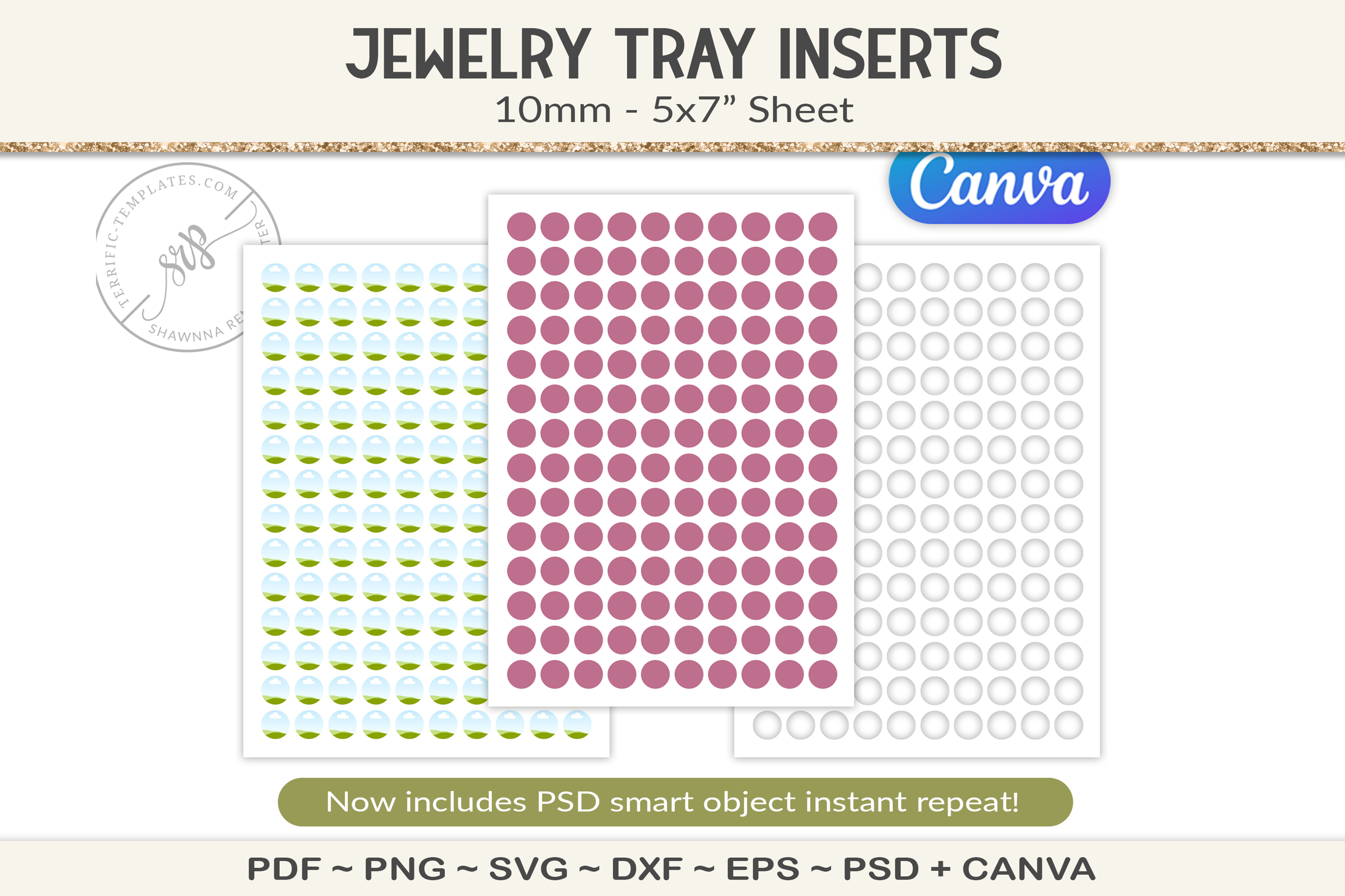 Jewelry Tray Insert 10mm Template Graphic by Lovelytocu · Creative Fabrica