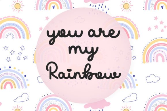 Poly Lili Font PNG with transparent background - Preview 4