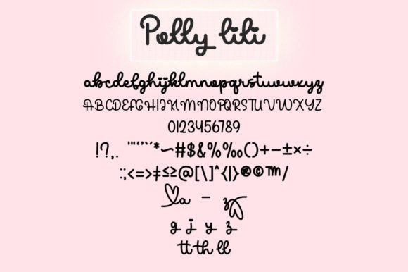 Poly Lili Font PNG with transparent background - Preview 6