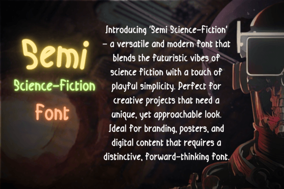 Semi Science-fiction Font PNG with transparent background - Preview 2