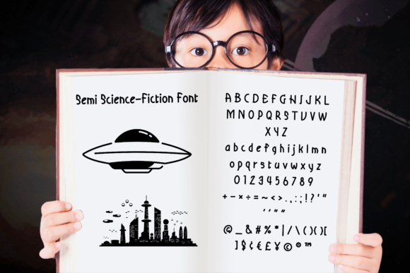 Semi Science-fiction Font PNG with transparent background - Preview 3