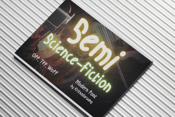 Semi Science-fiction Font PNG with transparent background - Preview 4
