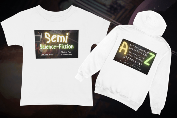 Semi Science-fiction Font PNG with transparent background - Preview 5