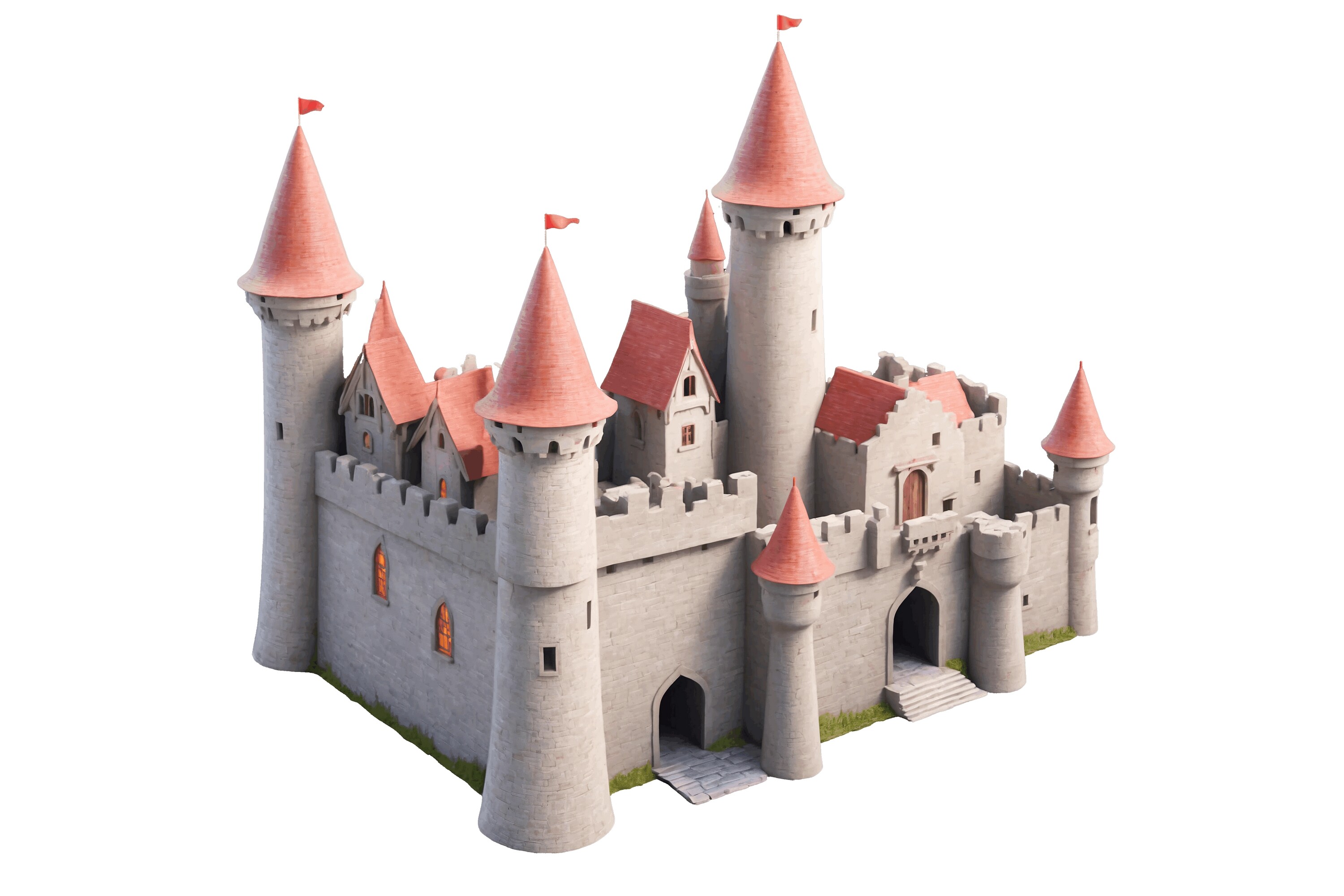 3D Castle Object Graphic by Forhadx5 · Creative Fabrica