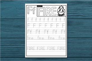 Alphabet Letter Writing Practice F Graphic by MOF92 · Creative Fabrica