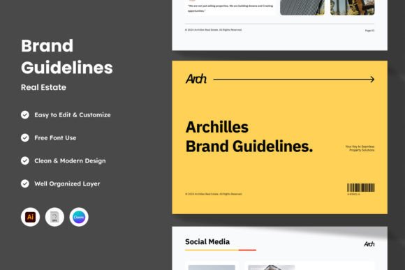 Archilles - Brand Guideline Template Graphic Print Templates By twinletter