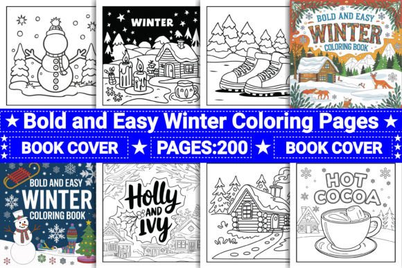 Bold and Easy Winter Coloring Pages