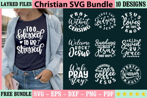 Christian SVG Bundle Graphic by SVGcraftor · Creative Fabrica