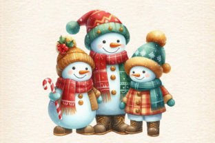 Christmas Snowman Family Clipart Graphic by Designworld · Creative Fabrica