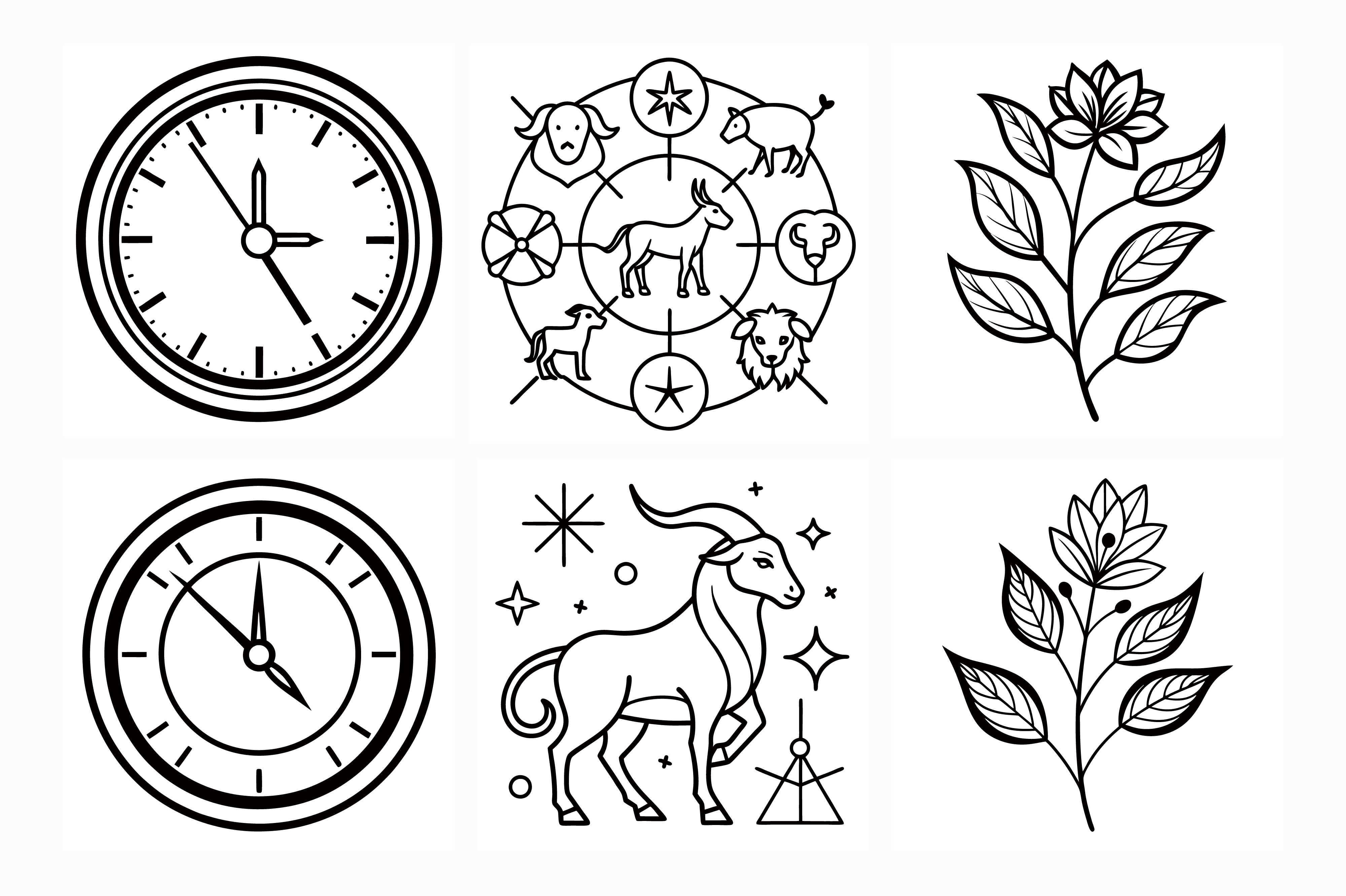 Creative Clock Icon Line Art Vector Graphic by Samesh Chakma · Creative ...