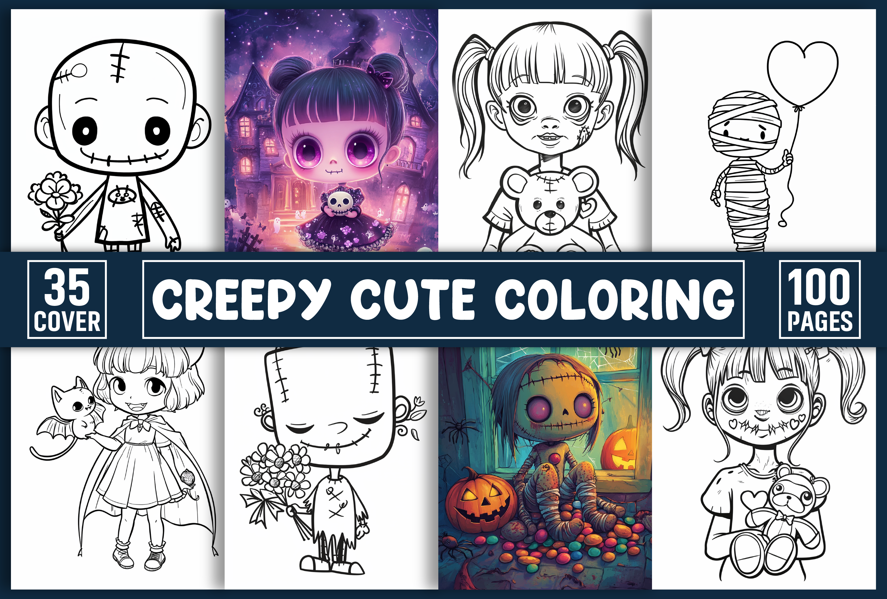 Creepy Cutie Coloring Book